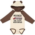 thumbnail image 3 of Inktastic Truck Driver Uncle for Nephew Boys or Girls Long Sleeve Baby Bodysuit, 3 of 5