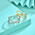 thumbnail image 4 of Whudwhu Stylish Silver Butterfly Knot Ring for Her Wedding Ring Set Emerald, 4 of 6