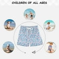 thumbnail image 6 of joogoo Boys Swim Trunks Pink and Blue Floral Beach Board Shorts Drawstring Swimsuit 3T, 6 of 6