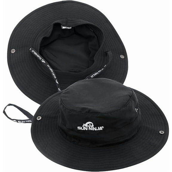 Sun Ninja Bucket Hat for Men & Women, Cooling Bucket Hats with Adjustable Strap, Wide Brim Sun Hats with UPF UV 50 Protection, Foldable Boonie Hat for Fishing, Hiking, Beach, Safari, Kayaking