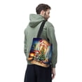 thumbnail image 3 of Merry Christmas Australian Cattle Dog Santa Hat Xmas Tree Winter Holiday All Over Print 3D Canvas Tote Bag Heeler Lover Gifts Reusable Handbag - 01013, 3 of 5