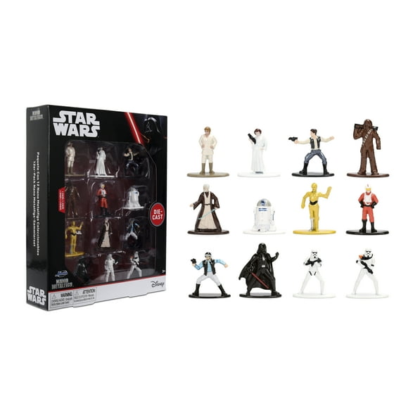 Star Wars Nano Metalfigs 12-Pack – Series 1 by Jada Toys | 1.65” Die-Cast Mini Figures Featuring Luke Skywalker, Darth Vader, Princess Leia, and More