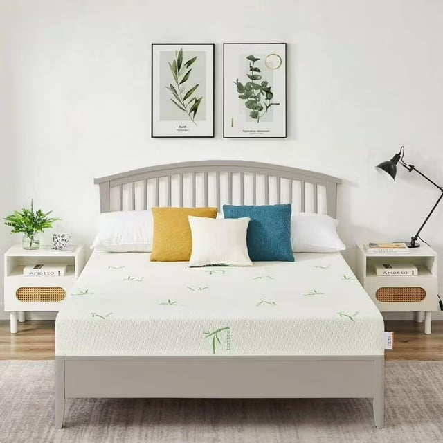 BMMB 8 Inch Twin size Memory Foam Mattress with Breathable Bamboo Fabric Cover in a Box for Kids, CertiPUR-US Certified