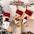 thumbnail image 2 of Medias navideñas de 3 piezas, medias navideñas personalizadas grandes de 46 m, decoración colgante para ventana de árbol de Navidad en interiores, bolsa de regalo para niños y adultos, 2 of 5