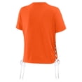 thumbnail image 3 of Women's WEAR by Erin Andrews Orange Clemson Tigers Side Lace-Up Modest Crop T-Shirt, 3 of 4