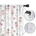 thumbnail image 4 of Blackout Kids Curtains,White Ballerina Swan Pattern Childrens Insulated Curtains Set Of 2,Bedroom Essentials,Toddler Room Decor 42"x84", 4 of 5