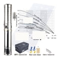thumbnail image 4 of 4 Inch 10HP Solar Submersible Deep Well Pumps,Stainless Solar Water Pump MPPT Controller MODEL(4EPSC25/168-D380/7500) ,High Efficiency, 4 of 4