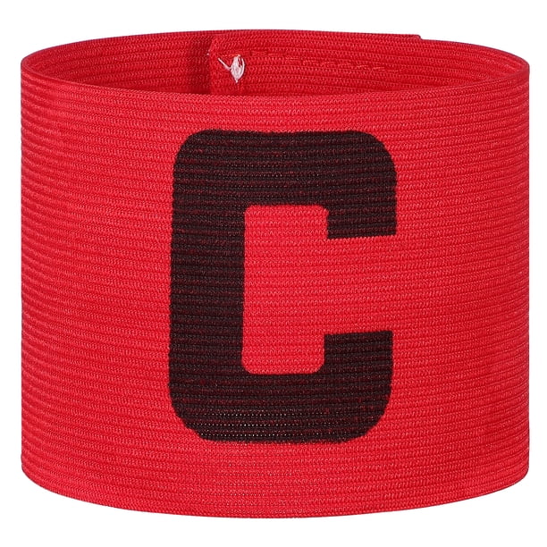 Fútbol Fútbol Capitán Brazalete Fútbol Ajustable Rugby Baloncesto Jugador Bandas (Rojo)