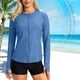 thumbnail image 3 of Craaazy Women Casual Full Zip Jacket, Solid Color Long Sleeve Sun Protection Top, Slim Fit with Thumb Holes and Pockets for Daily Wear Gifts, 3 of 8