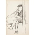 thumbnail image 3 of Magnus Enckell 13x18 Black Modern Framed Museum Art Print Titled - Sitting Man Cap On, Sketch (1902 - 1903), 3 of 5