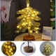 thumbnail image 4 of Árbol de Navidad pequeño con luces LED, árbol artificial nevado para decoración de mesa, escritorio, 60 LED, árbol artificial para centros de mesa, lámpara de pino de plástico., 4 of 9