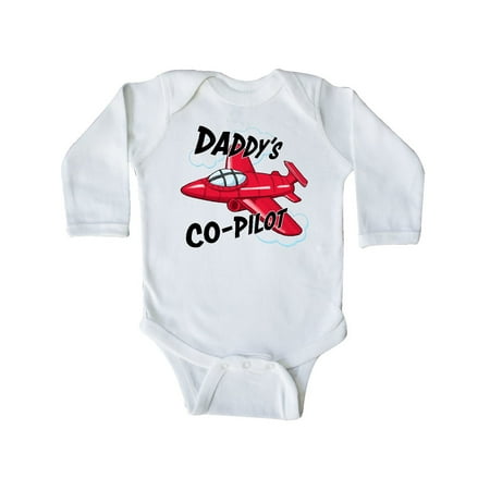 

Inktastic Daddys Co-Pilot for fathers day Gift Baby Boy or Baby Girl Long Sleeve Bodysuit