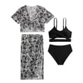 thumbnail image 3 of SHenli Girls Tankini Swimsuits 7-8 Ruched Side Princess Bikini Set Adjustable Straps Girls Swimwear Tankini 3 Piece Ruched Side Girls Bathing Suit&nbsp;size 8, 3 of 6