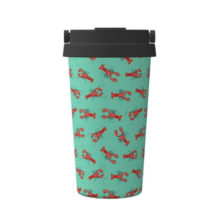 

Hirioo Cartoon Lobsters 4 for Coffee Travel Mug Insulated Coffee Mug with Lid