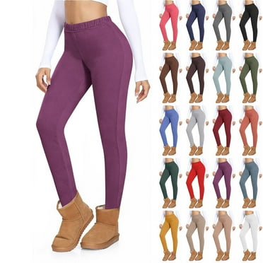 Lmueinov Leggings for Women High Stretch Warm Thermal Fleece Lined Leggings Lightweight Slim Fit Women Winter Pants for Running, Hiking, Outdoor Activities