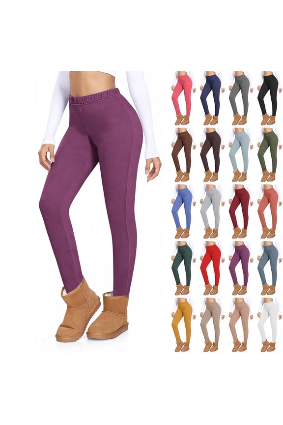 Lmueinov Leggings for Women High Stretch Warm Thermal Fleece Lined Leggings Lightweight Slim Fit Women Winter Pants for Running, Hiking, Outdoor Activities