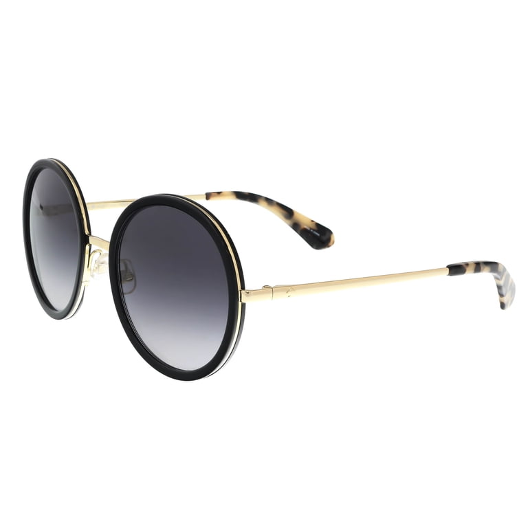 Kate Spade New York Gold/Black Round Sunglasses Kate Spade LISANNE/F/S 807UE Round Sunglasses Gold Black  main image 4