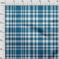 thumbnail image 3 of oneOone Cotton Flex Teal Blue Fabric Check Dress Material Fabric Print Fabric By The Yard 40 Inch Wide, 3 of 4