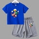 thumbnail image 3 of Conjunto de 2 piezas de camiseta y pantalones cortos divertidos para niños y adolescentes, de algodón, para verano, juego de lucha, Anime, Cosplay, ropa deportiva informal para niño y niña, conjunto p, 3 of 5