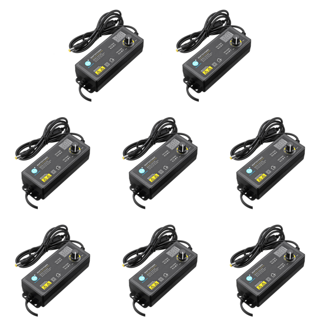 Voltaje ajustable del adaptador corriente 3-36V 60W con pantalla visualización Enchufe EE. UU.