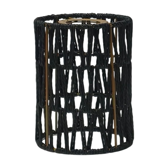 Boho Lampshade for Pendant Floor and Chandelier Lighting – Cylindrical Woven Shade Replacement for Indoor Smart Home