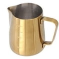 thumbnail image 1 of Milk Pitcher, Milk Frothing Cup Matt Gold Thicken  For Home For Foam Making ANGGREK 350ml, 1 of 8