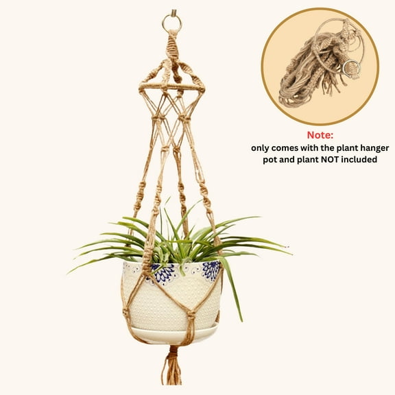 Celectigo Macrame Plant Hangers-Hanging Planter Basket, Handmade Decorative Flower Pot Holder Stand, Boho Home Decor (Brown)