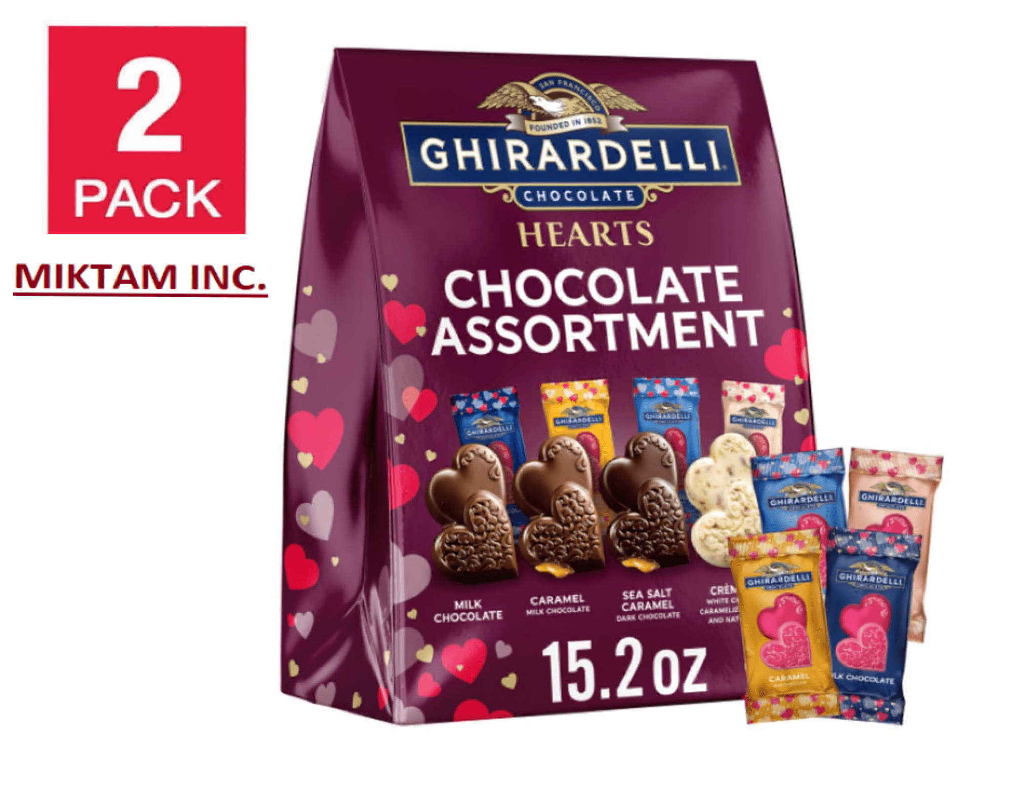 Ghirardelli Chocolate Assortment Hearts, 15.2 Ounce - Walmart.com