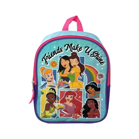 Disney Princesses Backpack 11" Ariel Tiana Belle Mulan Cinderella