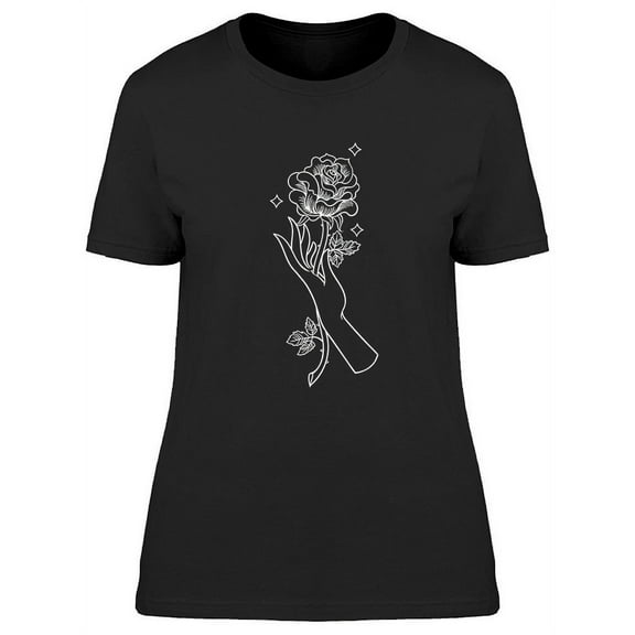 Hand Holding Rose T-Shirt Women -Image by Shutterstock, Female x-Large