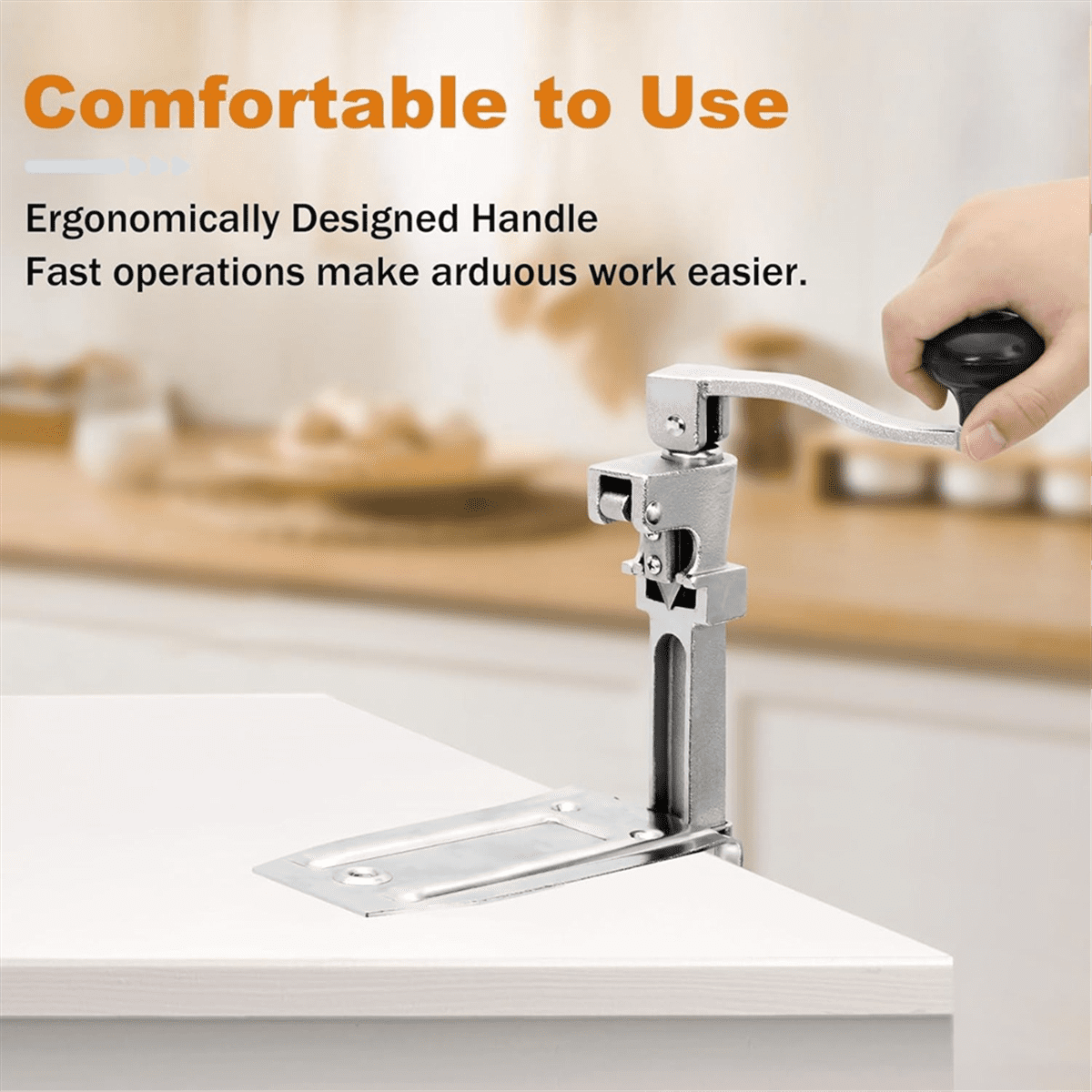 Commercial Can Opener Heavy Duty, Manual Can Opener with Plated Steel Base for Restaurant, Food Store, Hotel, Bar