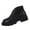 Black, variant on Dasayo Chunky Women's Boots Black Snow Ankle Slip on Faux Leather Block Heel Booties Woman Shoes 36