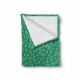 thumbnail image 2 of Gingko Soft Flannel Fleece Throw Blanket, Biloba Leaves Traditional Plants Chinese Leafage Woodland Spa Pattern, Cozy Plush for Indoor and Outdoor Use, 70" x 90", Teal and Pale Yellow, by Ambesonne, 2 of 6