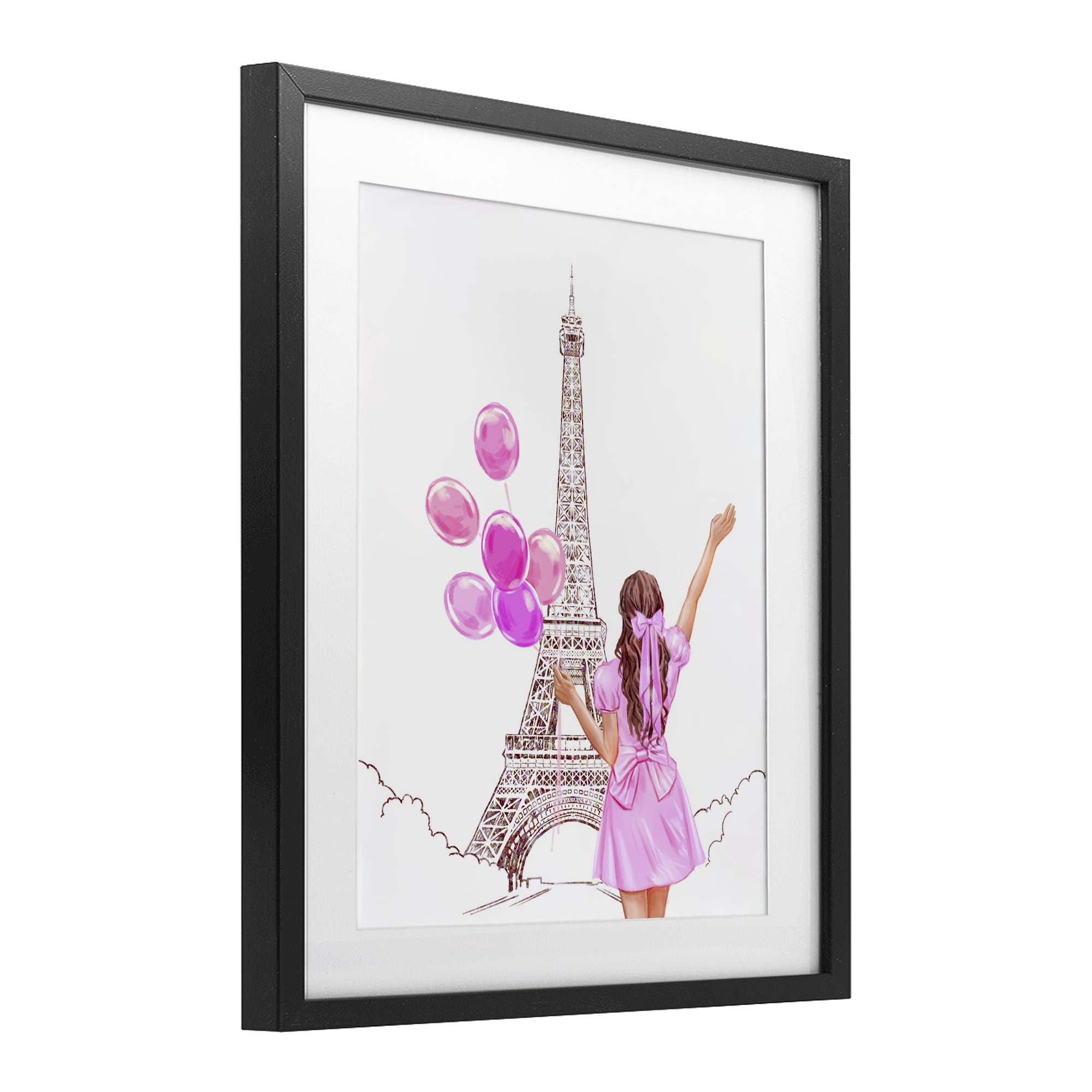 Stupell Industries Chic Paris Celebration Black Framed Print Under Glass, design by Ziwei Li