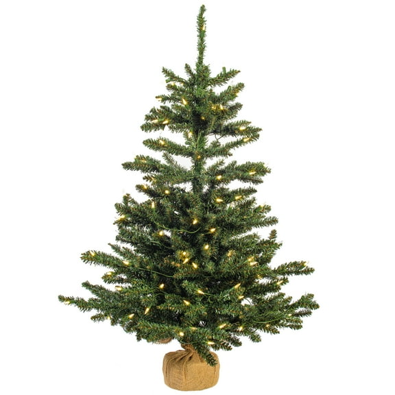 Vickerman 42" Anoka Pine Artificial Christmas Tree, Warm White Dura-lit LED Lights