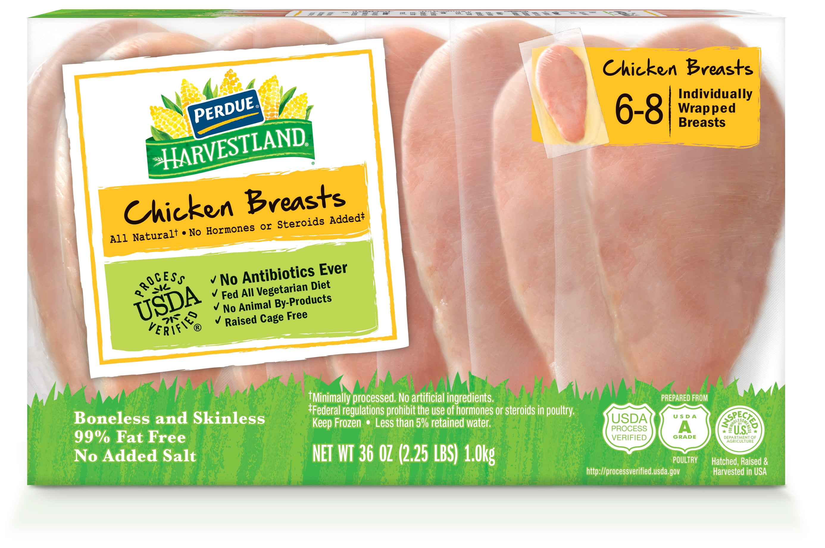 Perdue Harvestland Individually Wrapped Chicken Breast, 2.25 lb. (Frozen)