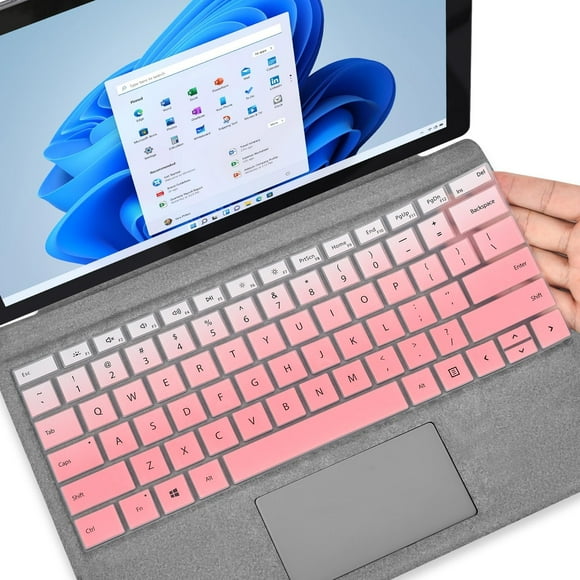 shiyou-Keyboard Cover for New Microsoft Surface Pro 10 13" 2024 / Surface Pro 9 8 2022-2018 / Surface Pro X 13 inch Tablet Laptop Keyboard Protector Accessories -Ombre Pink
