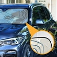 thumbnail image 3 of Topographic Map Blue Lines Car Windshield Sun Shade Reflector Sunshade Foldable for Front Keeps Vehicle Cool, 3 of 8