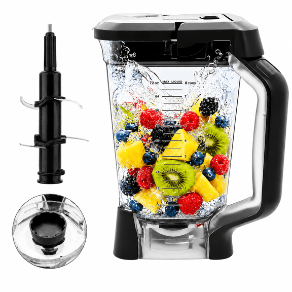 72 oz XL Pitcher with Lid and 6-Blade Assembly Compatible with Ninja Blender BL660 BL770 BL771 BL773 BL740 BL780, Replacement Blender Jar Container, 72 oz Max Liquid