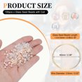 thumbnail image 2 of Uxcell 1Set Glass Seed Beads, 1.5-4.5mm Small Embroidery Bugle Beads Assorted Tube Bead Loose Kit for Jewelry Making DIY Craft Beading Bracelets Necklace Earring (Peach), 2 of 7