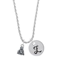 thumbnail image 1 of Delight Jewelry Silvertone Mini Buddha Silvertone Script Initial Disc - Z - Charm Necklace, 20"+3", 1 of 4