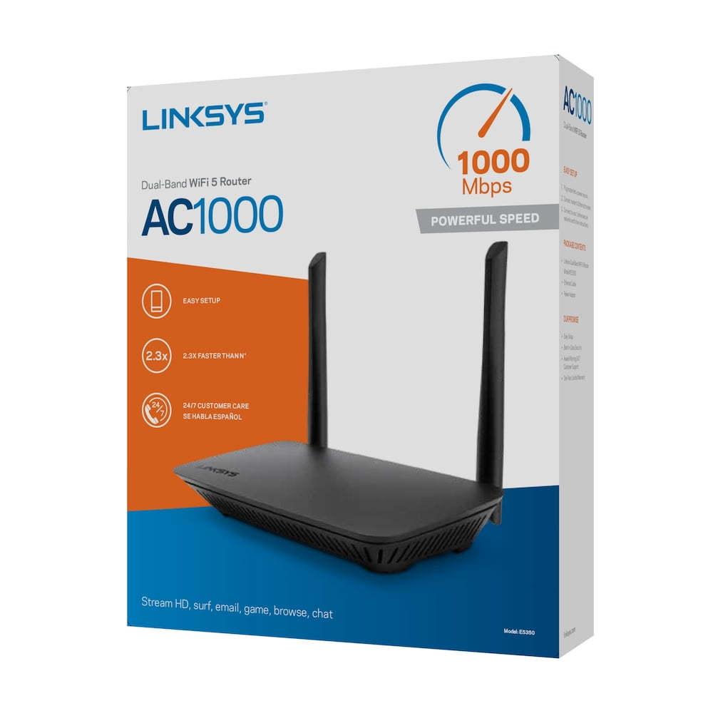Linksys WiFi 5 Router Dual-Band (AC1000) - Walmart.com