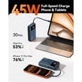 thumbnail image 4 of INIU 20,000 mAh Portable Power Bank with Built-in Cables, 45W Fast Portable Charger with USB-C, Battery Pack with LED Display Compatible with iPhone and Android Phone,Hiking,Travel Essentials,Blue, 4 of 9