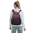 thumbnail image 7 of Honeii Pink Glitter Sparkles A Print Lightweight Backpacks,Carry on Backpack,Durable Backpack for School, Work & Travel, 7 of 7