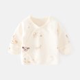 thumbnail image 3 of HADST Baby Long Sleeve Side Snap Shirt - Unisex Newborn Girls Boys Kimono Tee Shirts Top 0-3 Months, 3 of 3