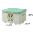 thumbnail image 3 of Bacs de Rangement en Tissu avec Couvercles et Couvercle Rabattable Boîte de Rangement pour Jouets Vêtements et Livres, 3 of 3