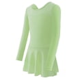 thumbnail image 4 of hengsof Girls' Long Sleeve Ballet Leotard Solid Color V Neck Mesh Bodysuit Dance Gymnastics Leotard Suitable for Girls Aged 3-15, 4 of 7