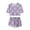 as the picture shows, variant on JAJAHO Girls Short Sleeve Set Gesture Print Summer Outfit Crop Top And Shorts 2 Piece Set For Kids Teens 4-14Y Soft Outfits