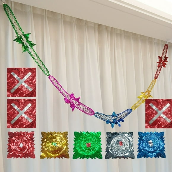 8 Pack Ceiling Hanging Decorations Festive Foil Garland Swirls For Holiday Party Year Xmas