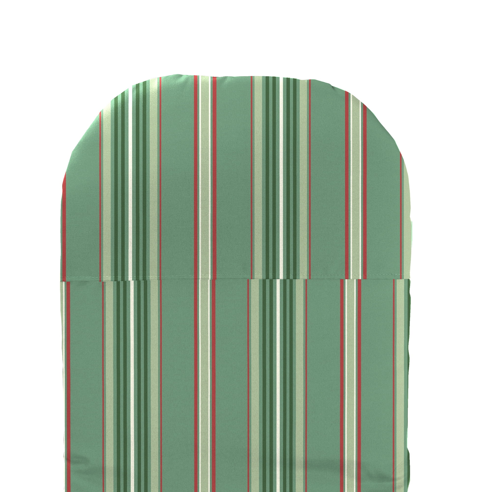 Jordan Manufacturing 50.5" x 19" Juanita Almond Green Stripe Rectangular Outdoor Adirondack Chair Cushion with Ties
